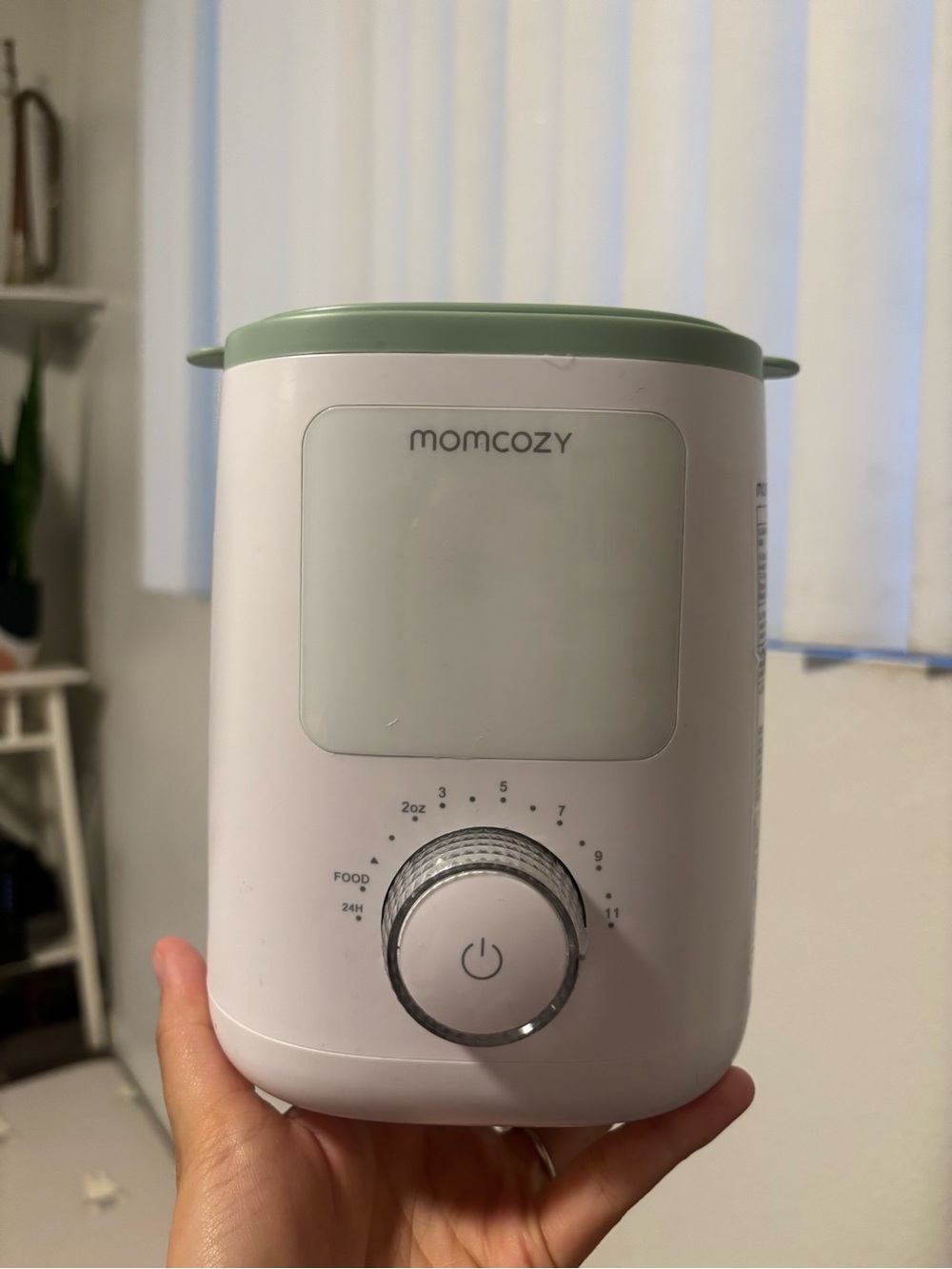 Momcozy Green and White Baby Bottle Warmer